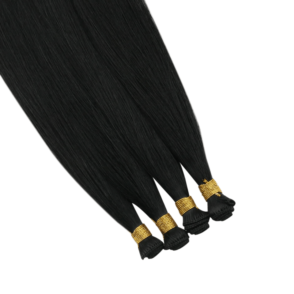 Handtied Wefts Hair Extension #1 Jet Black