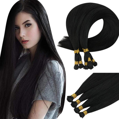 Handtied Wefts Hair Extension #1 Jet Black