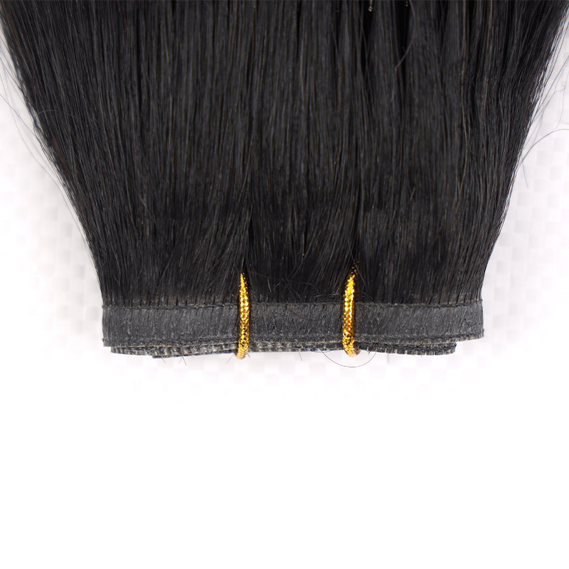 Flat Weft Hair Extensions Australia #1 Jet Black