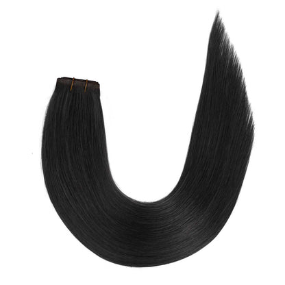 Flat Weft Hair Extensions Australia #1 Jet Black