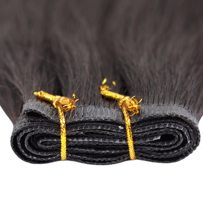 Flat Weft Hair Extensions #1b Natural Black