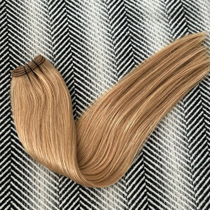 Flat Weft Hair Extensions - #27 Bronzed Blonde