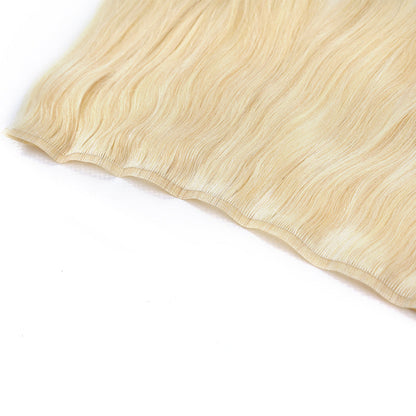 Flat Weft Hair Extensions #60 Platinum Blonde