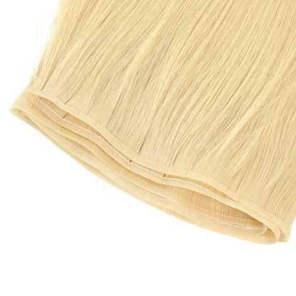 Flat Weft Hair Extensions #60 Platinum Blonde