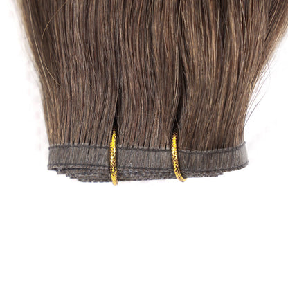 Flat Weft Hair Extensions #8 Cinnamon Brown