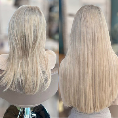 Injected Tape Hair Extensions #1001 Pearl Blonde Invisi Tape Skin Weft