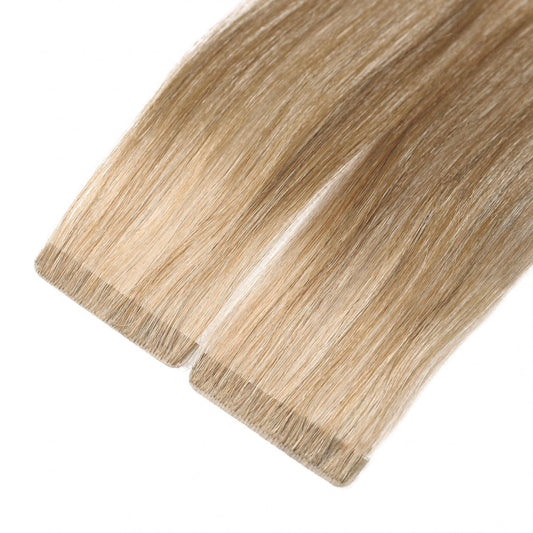 Injected Tape Hair Extensions #16 Natural Blonde Skin Weft