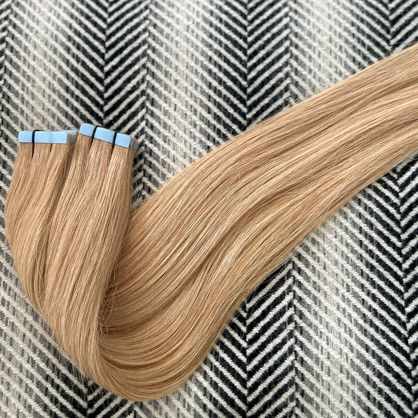 Injected Tape Hair Extensions #18 Honey Blonde Invisi Tape Skin Weft