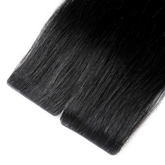 Injected Tape Hair Extensions #1 Jet Black Seamless Tape Hair Extensions