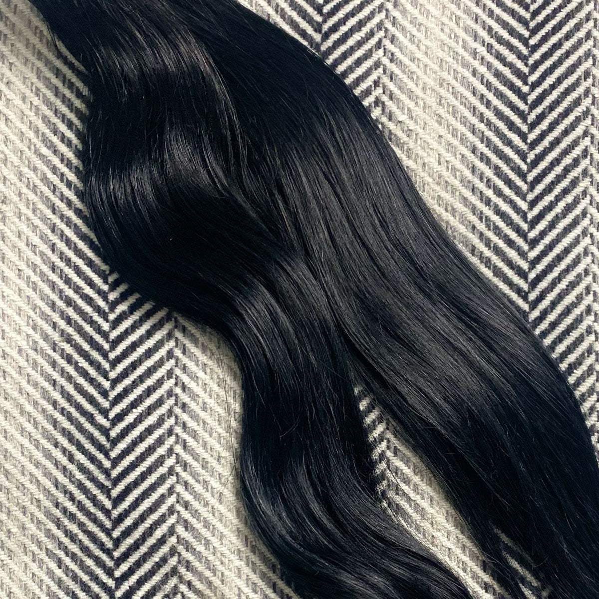 Injected Tape Hair Extensions #1 Jet Black Seamless Tape Hair Extensions