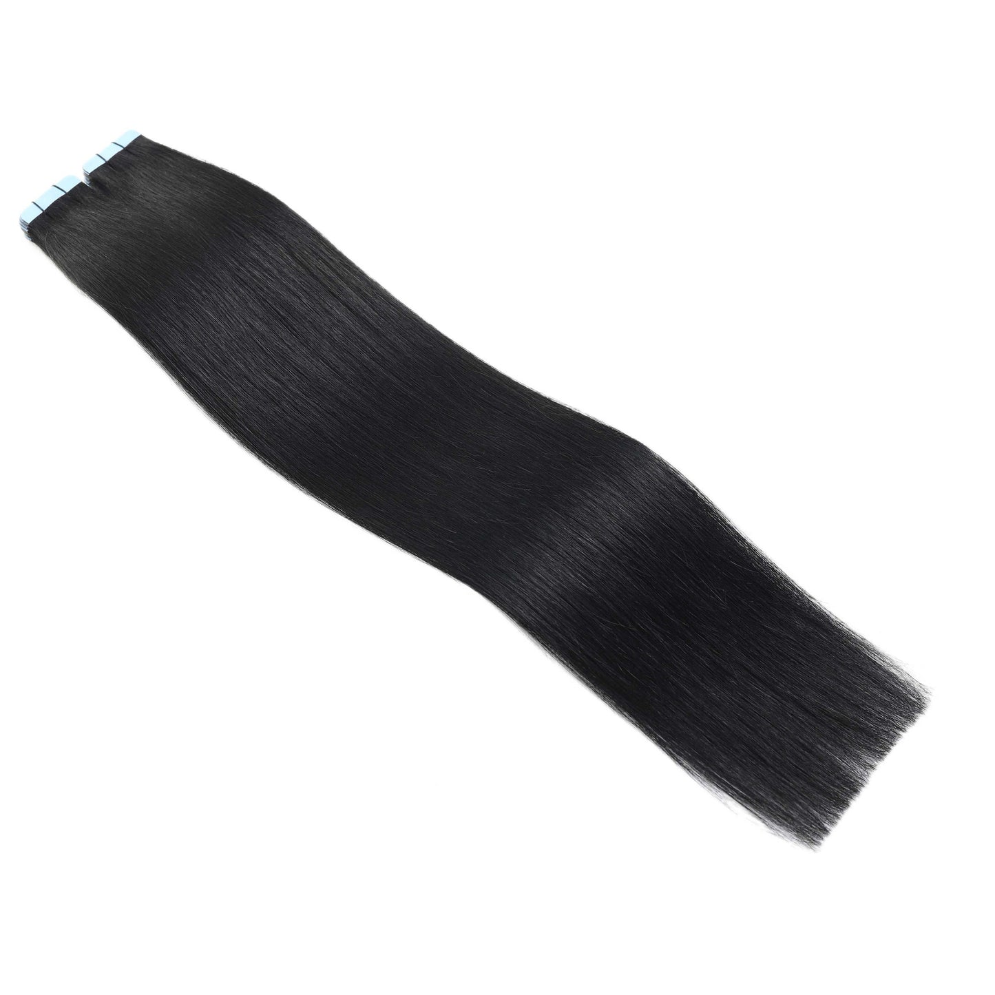 Injected Tape Hair Extensions #1 Jet Black Seamless Tape Hair Extensions