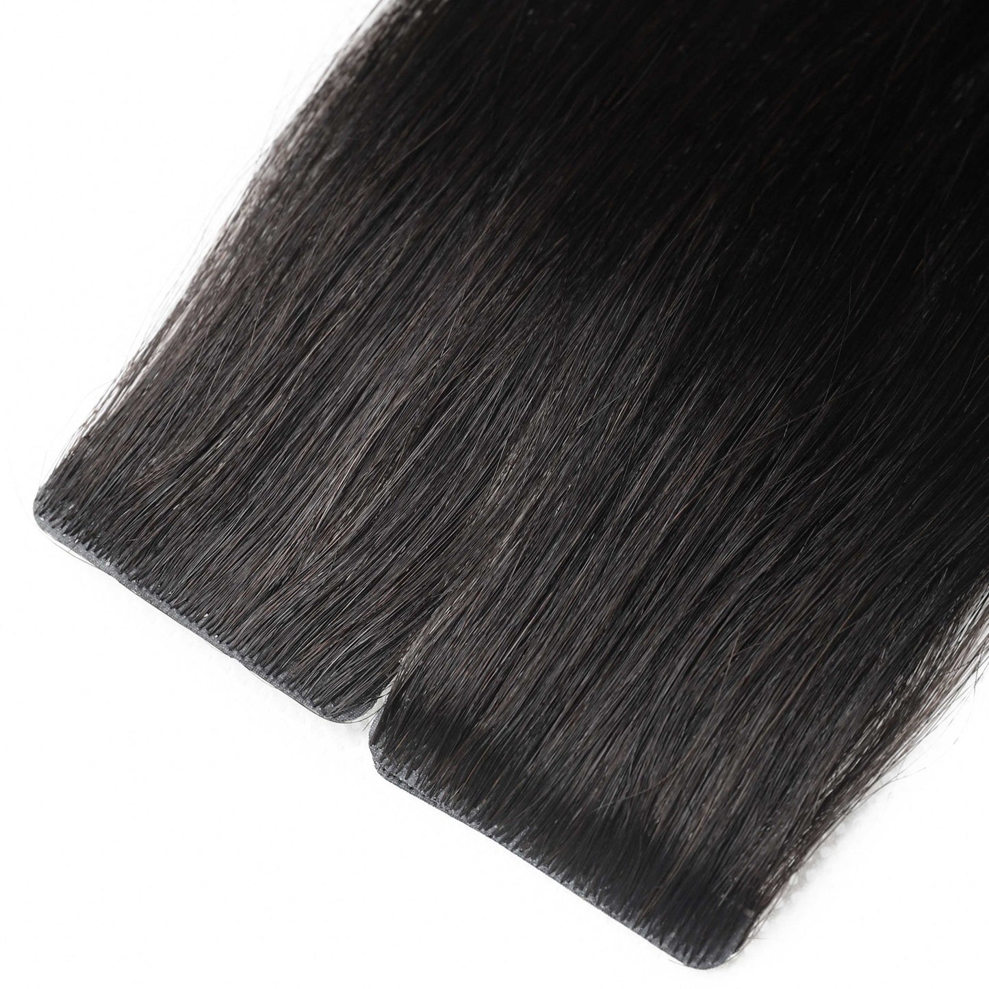 Injected Tape Hair Extensions #1b Natural Black Skin Weft