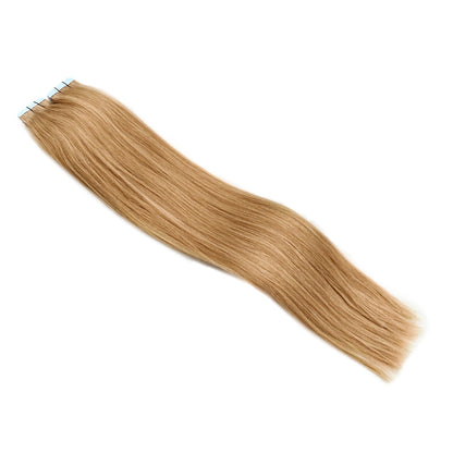 Injected Tape Hair Extensions #27 Bronzed Blonde Skin Weft