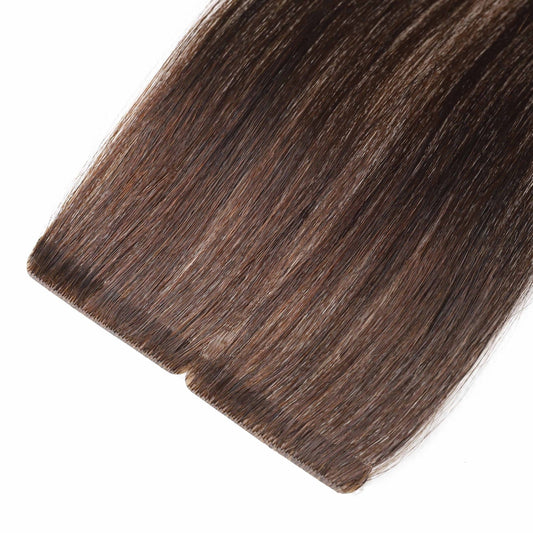 Injected Tape Hair Extensions #2 Dark Brown Skin Weft