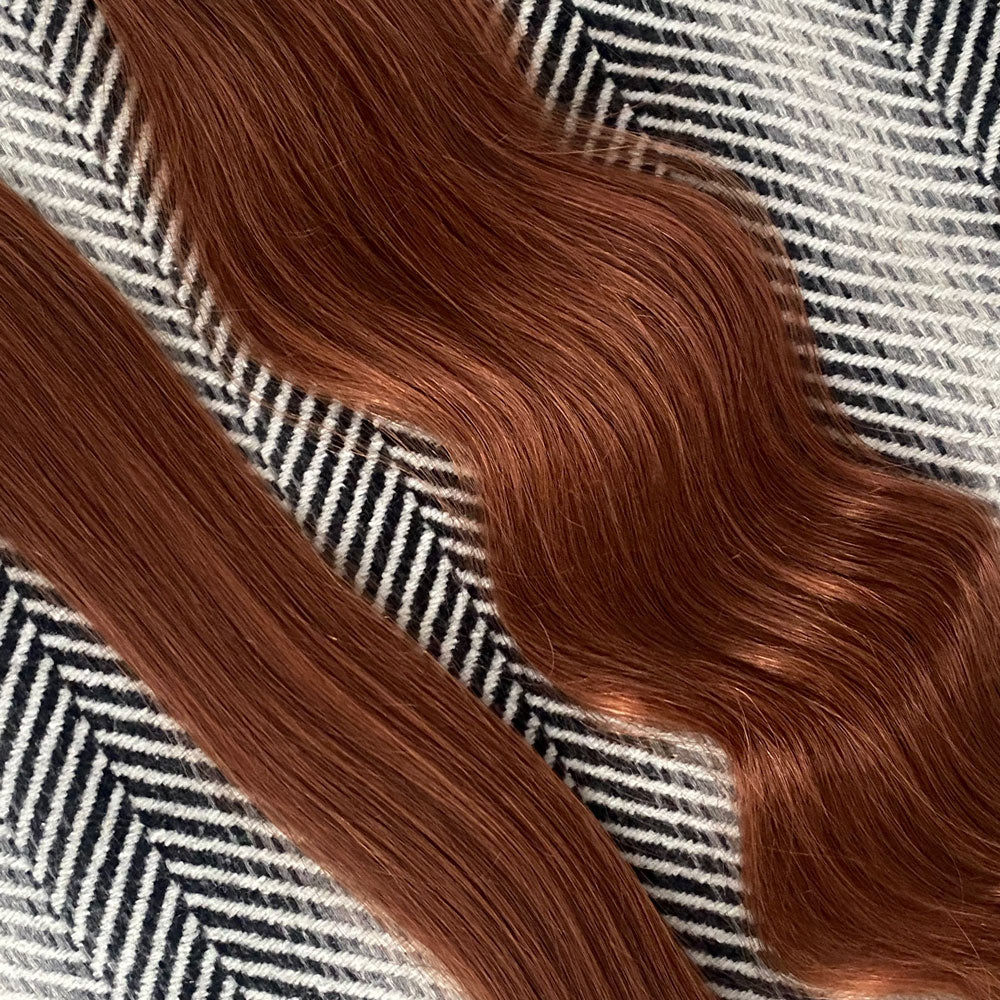 Injected Tape Hair Extensions #33 Medium Copper Skin Weft