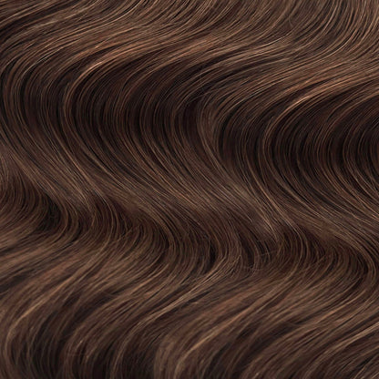 Injected Tape Hair Extensions #4 Chestnut Brown Skin Weft