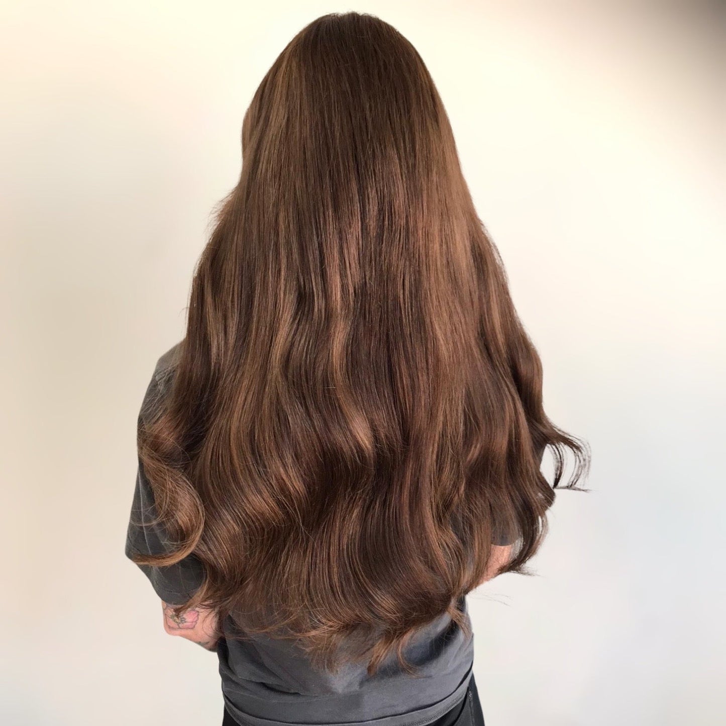 Injected Tape Hair Extensions #4 Chestnut Brown Skin Weft