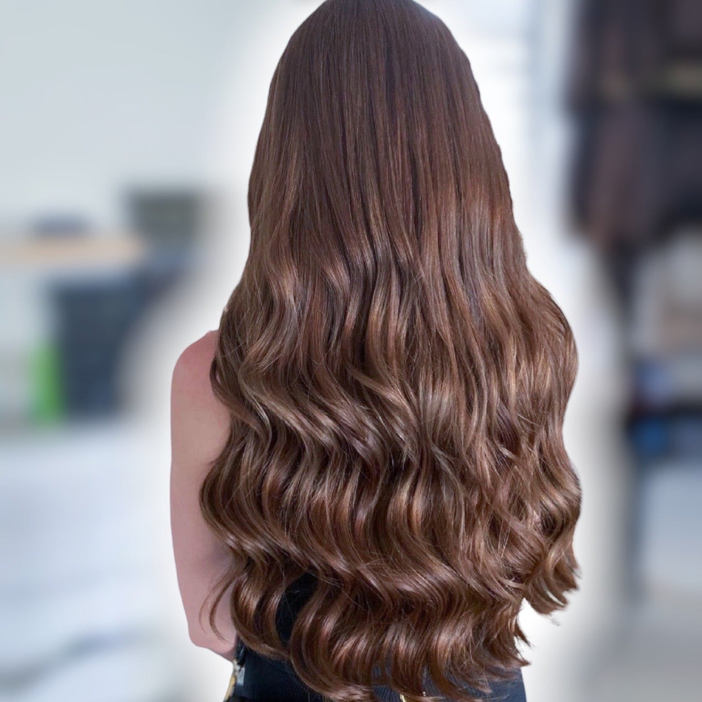 Injected Tape Hair Extensions #4 Chestnut Brown Skin Weft