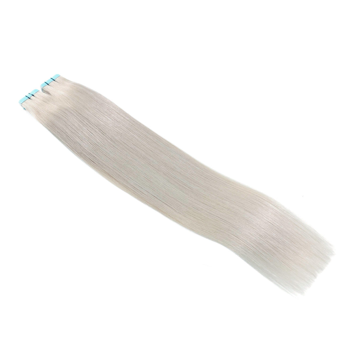 Injected Tape Hair Extensions #60a Silver White Blonde Skin Weft