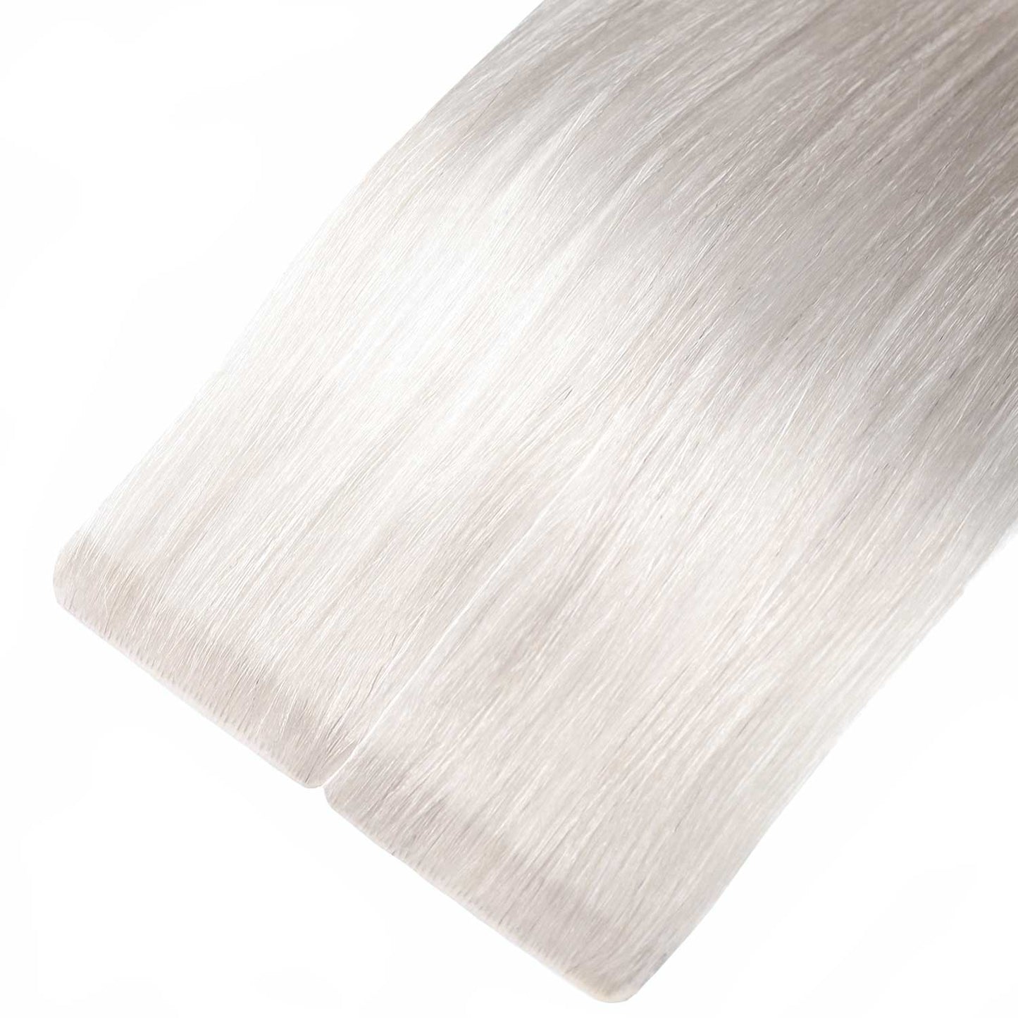 Injected Tape Hair Extensions #60a Silver White Blonde Skin Weft