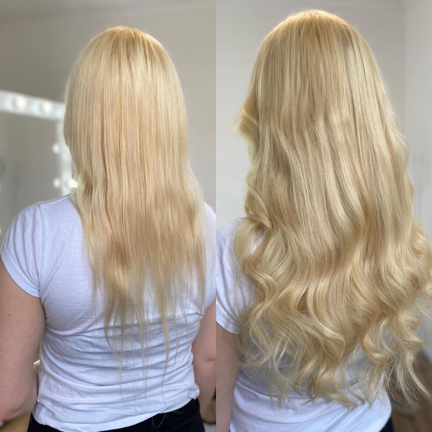 Injected Tape Hair Extensions #613 Bleach Blonde Skin Weft