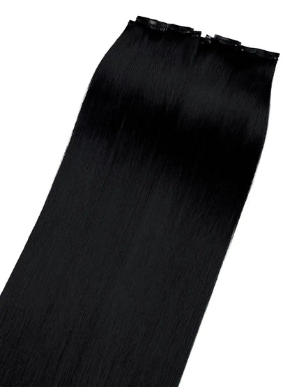 Invisible Clip In Hair Extension 7 Pieces/16 Clips #Jet Black