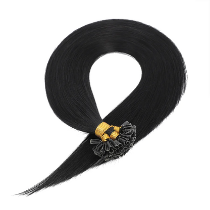 Nail Tip Hair Extension #1 Jet Black