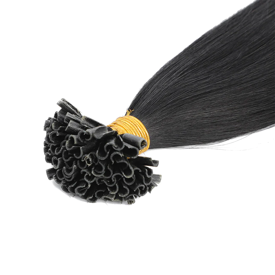 Nail Tip Hair Extension #1 Jet Black