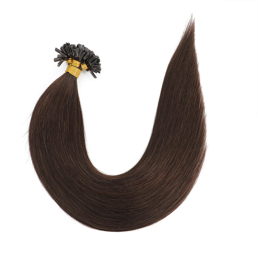 Nail Tip Hair Extension #2 Dark Brown