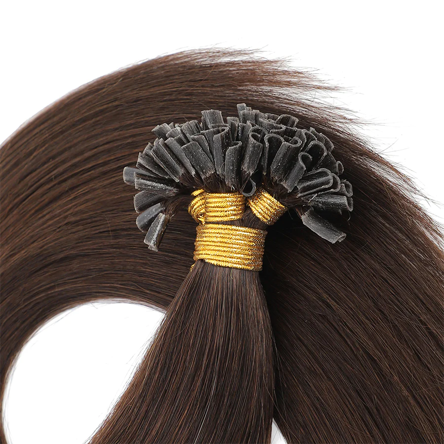 Nail Tip Hair Extension #2 Dark Brown