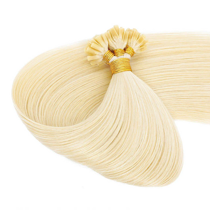 Nail Tip Hair Extension #60 Platinum Blonde