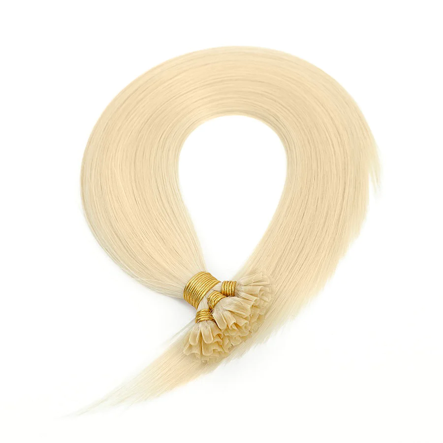 Nail Tip Hair Extension #613 Bleach Blonde