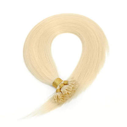 Nail Tip Hair Extension #613 Bleach Blonde