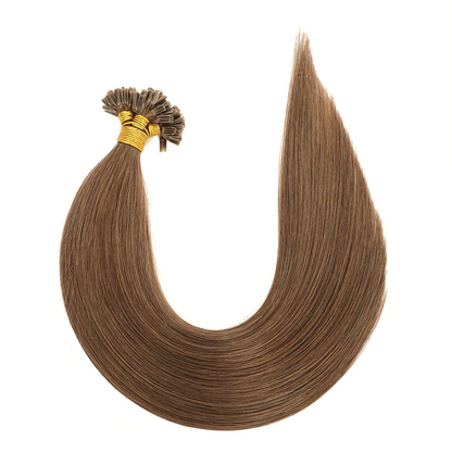 Nail Tip Hair Extension #6 Medium Brown