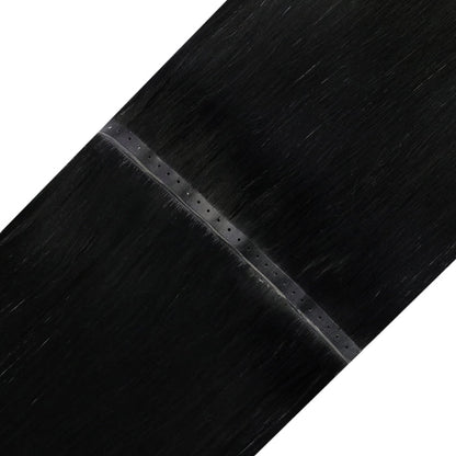 PU Hole Flat Weft Hair Extension #1 Jet Black