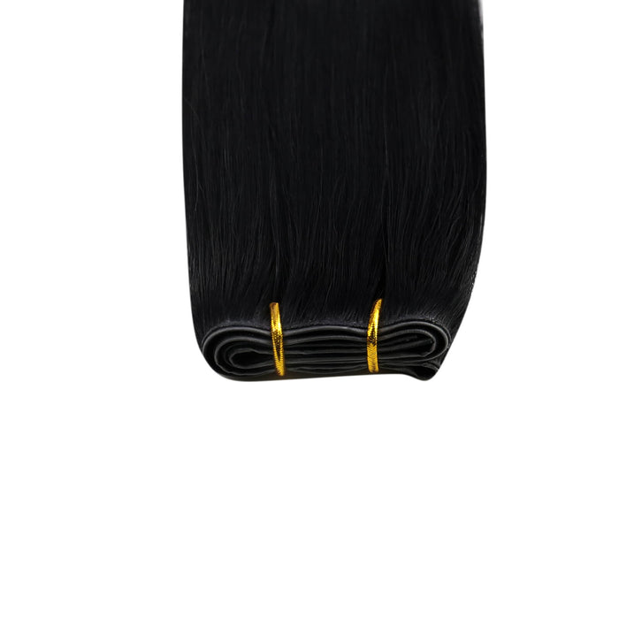 PU Hole Flat Weft Hair Extension #1 Jet Black