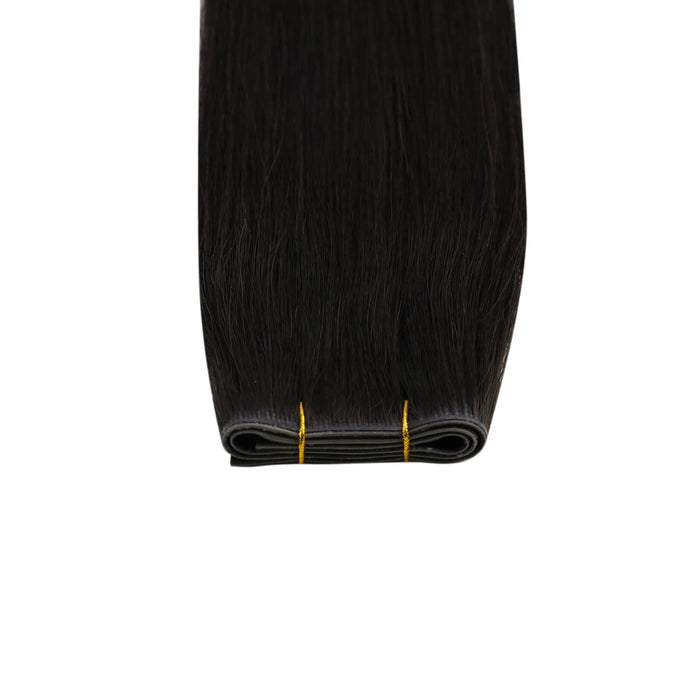 PU Hole Flat Weft Hair Extension #1b Natural Black