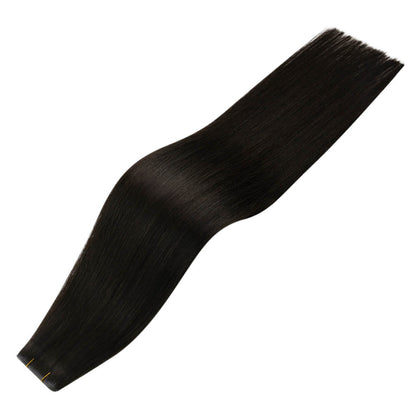 PU Hole Flat Weft Hair Extension #1b Natural Black