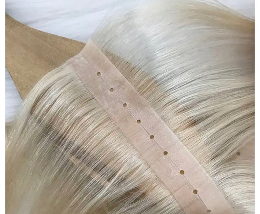 PU Hole Flat Weft Hair Extension #60 Platinum Blonde