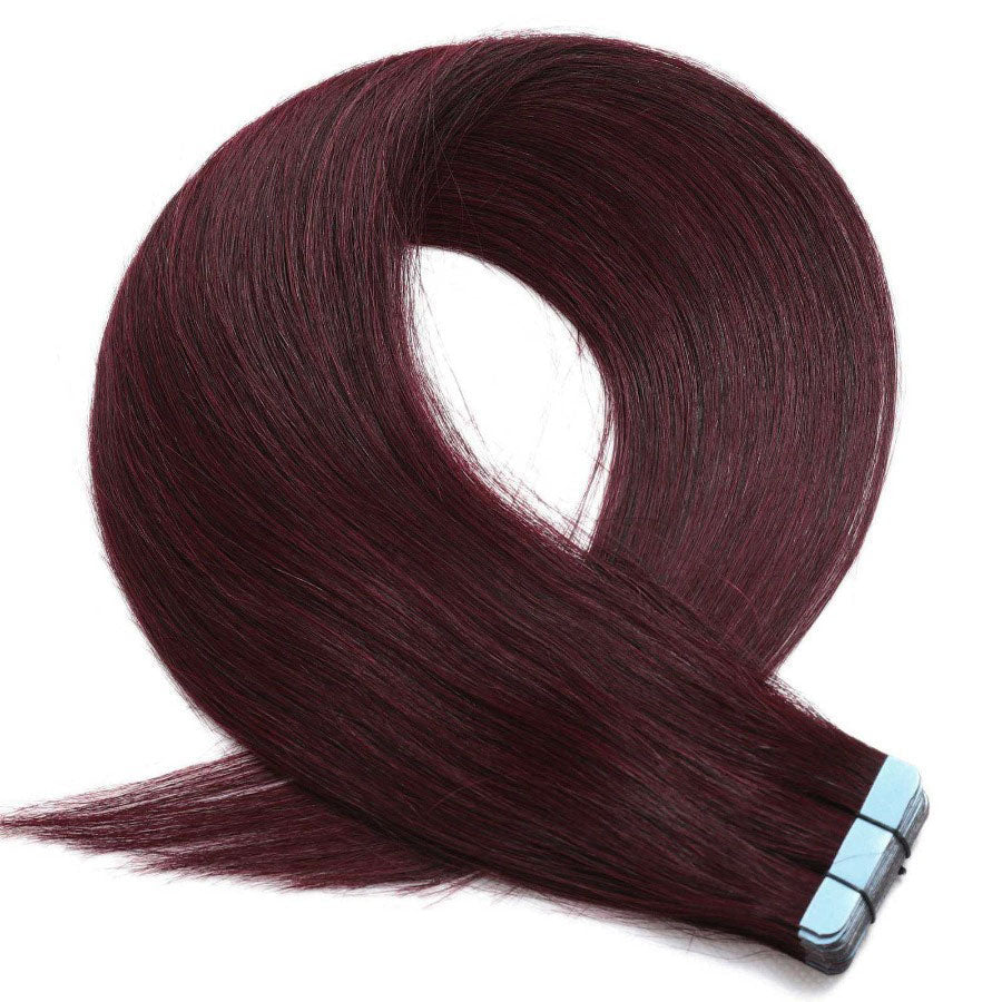 Tape Hair Extensions #99J Burgundy